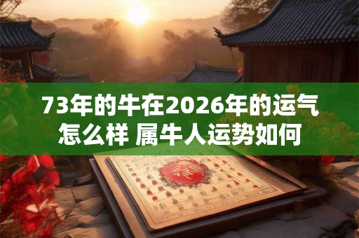 73年的牛在2026年的运气怎么样 属牛人运势如何