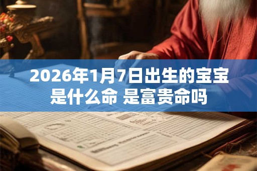 2026年1月7日出生的宝宝是什么命 是富贵命吗 2026年1月7日出生的宝宝是什么命 是富贵命吗