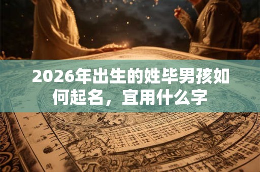 2026年出生的姓毕男孩如何起名，宜用什么字