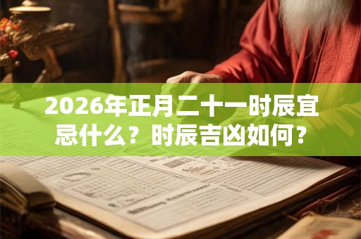 2026年正月二十一时辰宜忌什么?时辰吉凶如何? 2026年正月二十一时辰宜忌什么?时辰吉凶如何?