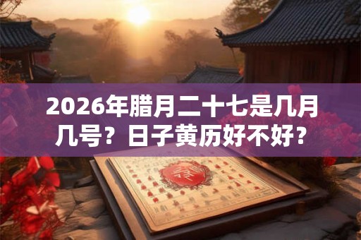 2026年腊月二十七是几月几号？日子黄历好不好？