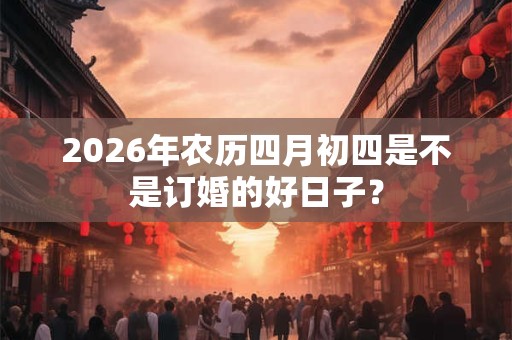 2026年农历四月初四是不是订婚的好日子? 2026年农历四月初四是不是订婚的好日子?