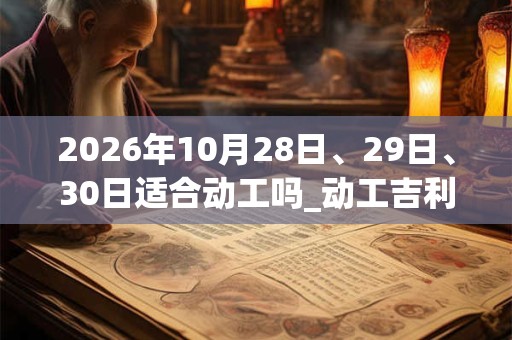 2026年10月28日、29日、30日适合动工吗_动工吉利吗 2026年10月28日、29日、30日适合动工吗_动工吉利吗