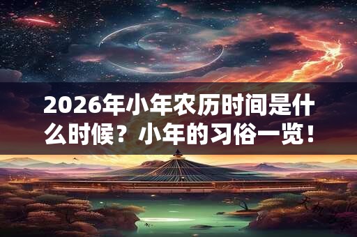 2026年小年农历时间是什么时候？小年的习俗一览！