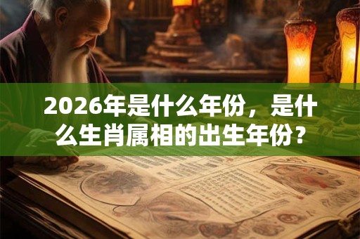 2026年是什么年份，是什么生肖属相的出生年份？
