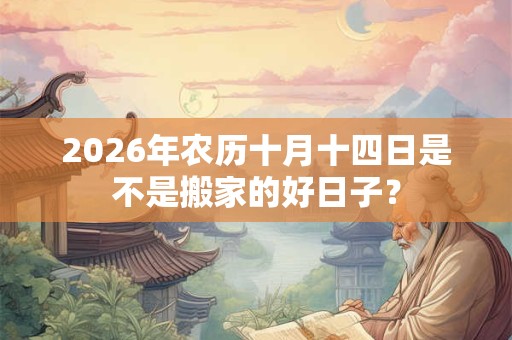 2026年农历十月十四日是不是搬家的好日子？