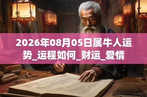 2026年08月05日属牛人运势_运程如何_财运_爱情