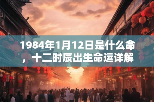 1984年1月12日是什么命，十二时辰出生命运详解