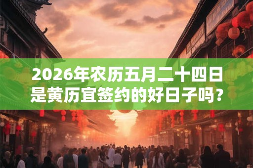 2026年农历五月二十四日是黄历宜签约的好日子吗？