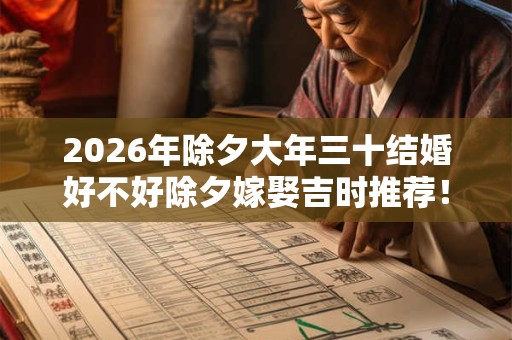 2026年除夕大年三十结婚好不好除夕嫁娶吉时推荐！