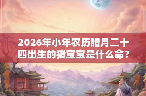 2026年小年农历腊月二十四出生的猪宝宝是什么命？