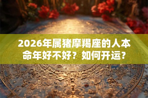 2026年属猪摩羯座的人本命年好不好？如何开运？