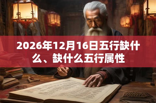 2026年12月16日五行缺什么、缺什么五行属性 2026年12月16日五行缺什么、缺什么五行属性