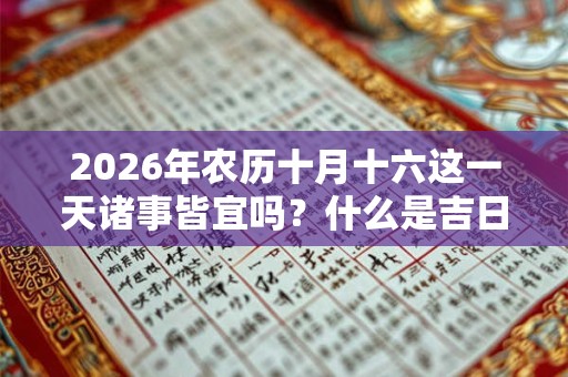 2026年农历十月十六这一天诸事皆宜吗?什么是吉日 2026年农历十月十六这一天诸事皆宜吗?什么是吉日