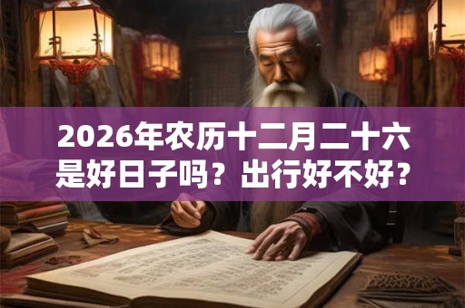 2026年农历十二月二十六是好日子吗？出行好不好？
