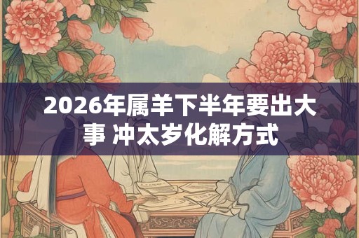 2026年属羊下半年要出大事 冲太岁化解方式 2026年属羊下半年要出大事 冲太岁化解方式