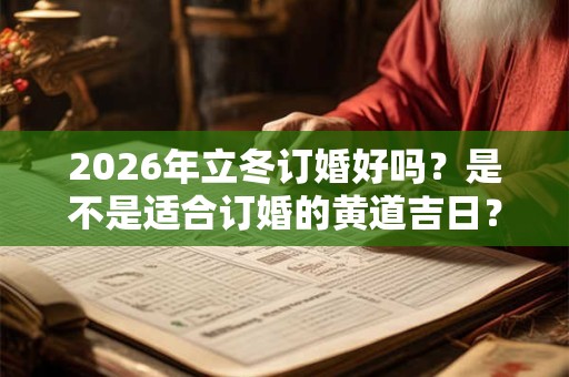 2026年立冬订婚好吗？是不是适合订婚的黄道吉日？