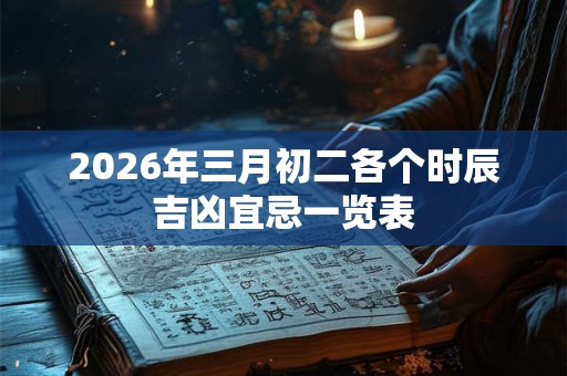 2026年三月初二各个时辰吉凶宜忌一览表 2026年三月初二各个时辰吉凶宜忌一览表