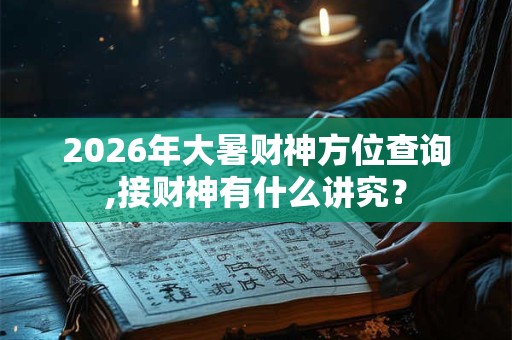 2026年大暑财神方位查询,接财神有什么讲究？