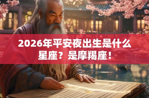 2026年平安夜出生是什么星座？是摩羯座！