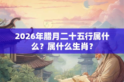 2026年腊月二十五行属什么?属什么生肖? 2026年腊月二十五行属什么?属什么生肖?