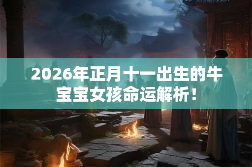 2026年正月十一出生的牛宝宝女孩命运解析！