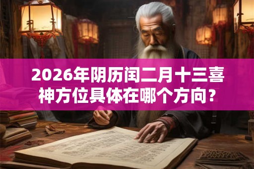2026年阴历闰二月十三喜神方位具体在哪个方向？