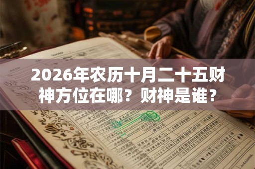 2026年农历十月二十五财神方位在哪?财神是谁? 2026年农历十月二十五财神方位在哪?财神是谁?