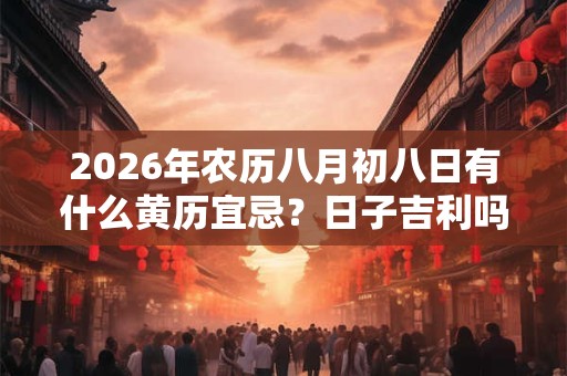 2026年农历八月初八日有什么黄历宜忌？日子吉利吗