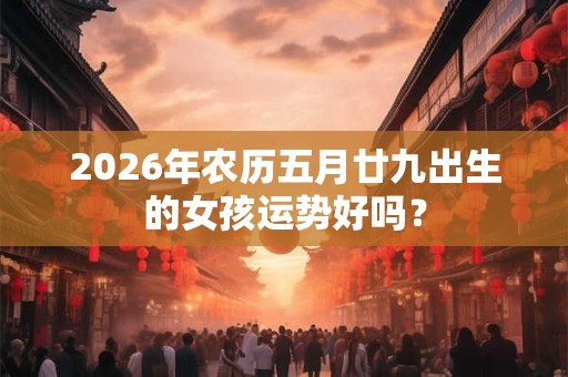 2026年农历五月廿九出生的女孩运势好吗？