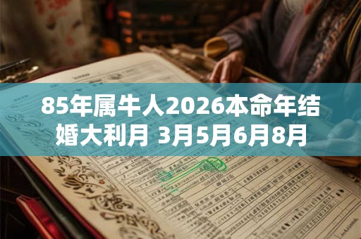 85年属牛人2026本命年结婚大利月 3月5月6月8月 85年属牛人2026本命年结婚大利月 3月5月6月8月