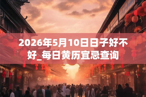 2026年5月10日日子好不好_每日黄历宜忌查询
