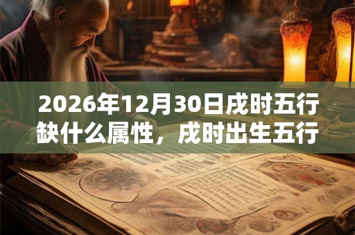 2026年12月30日戌时五行缺什么属性，戌时出生五行缺什么