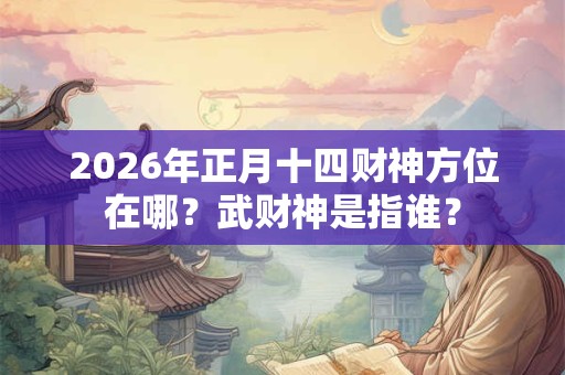 2026年正月十四财神方位在哪？武财神是指谁？