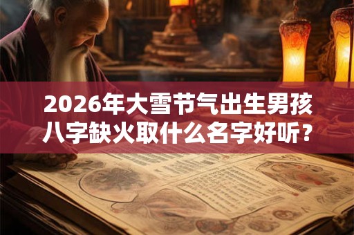 2026年大雪节气出生男孩八字缺火取什么名字好听？