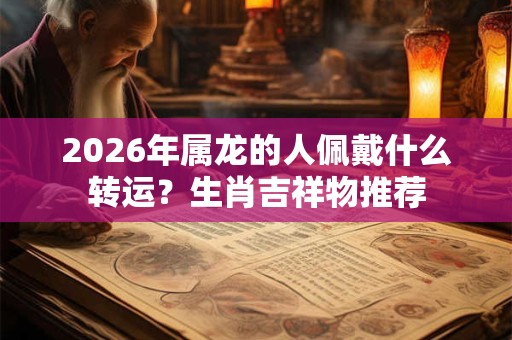 2026年属龙的人佩戴什么转运？生肖吉祥物推荐