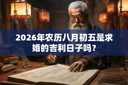 2026年农历八月初五是求婚的吉利日子吗？