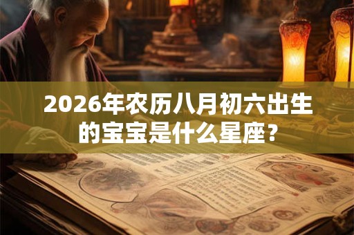 2026年农历八月初六出生的宝宝是什么星座？