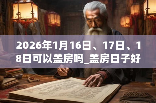 2026年1月16日、17日、18日可以盖房吗_盖房日子好吗