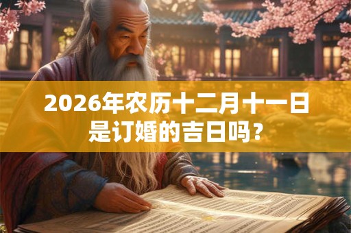 2026年农历十二月十一日是订婚的吉日吗？