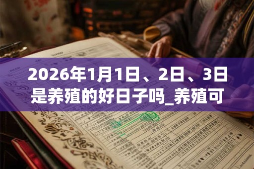 2026年1月1日、2日、3日是养殖的好日子吗_养殖可以吗
