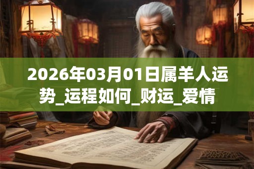2026年03月01日属羊人运势_运程如何_财运_爱情