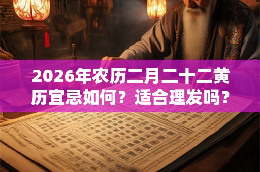 2026年农历二月二十二黄历宜忌如何？适合理发吗？