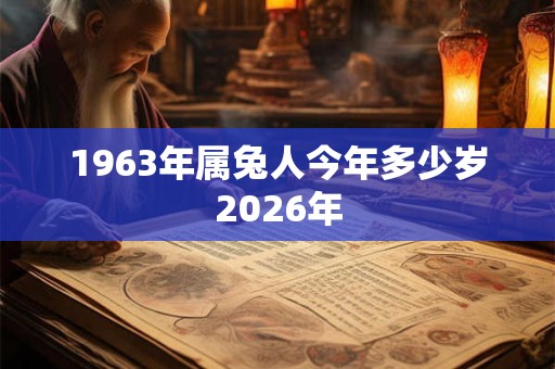 1963年属兔人今年多少岁2026年