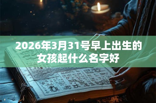 2026年3月31号早上出生的女孩起什么名字好