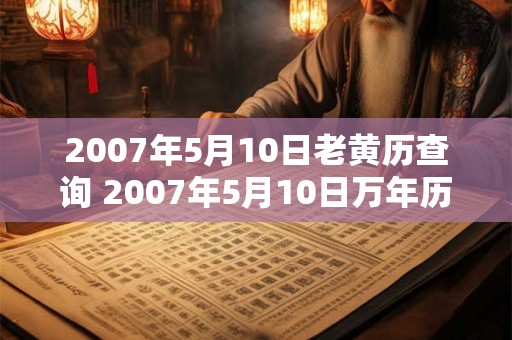 2007年5月10日老黄历查询 2007年5月10日万年历黄道吉日