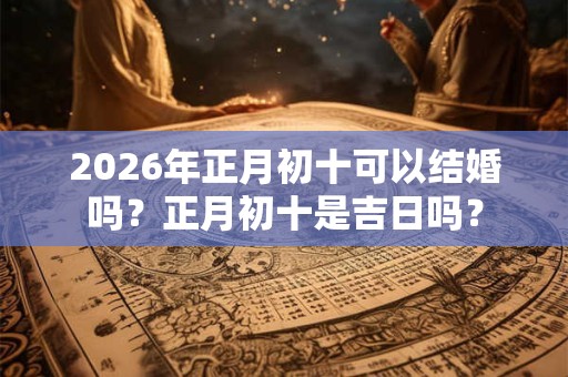2026年正月初十可以结婚吗?正月初十是吉日吗? 2026年正月初十可以结婚吗?正月初十是吉日吗?