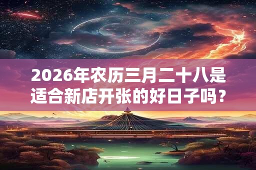 2026年农历三月二十八是适合新店开张的好日子吗？