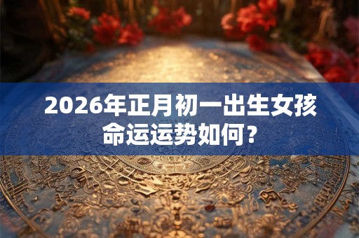 2026年正月初一出生女孩命运运势如何？