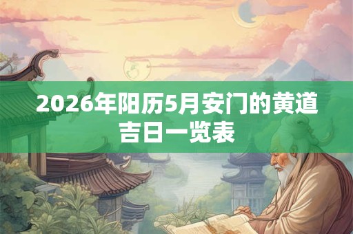 2026年阳历5月安门的黄道吉日一览表